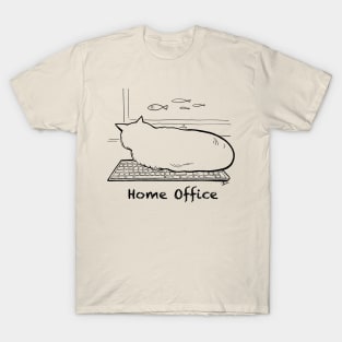 Home office with cat T-Shirt